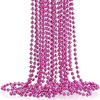 Pink Oval Bead Necklaces (30