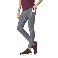 HUE Women’s Active Legging with Wide Waistband and Cell Phone Pocket