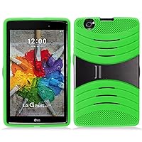 Compatible for LG G Pad X 8.0 V521/G Pad III 8.0 V525 2016 (T-Mobile) igh Impact Hybrid Drop Proof Armor Defender Full-body Protection Case Convertible Built in Stand Case-Green
