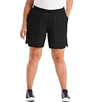 JUST MY SIZE Womens Cotton Jersey Pull-On Short