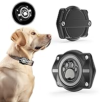 Reflective AirTag Dog Collar Holder(1 Pack), IP68 Waterproof Airtag Holder for Dog Collar, Hard TPU Air Tag Dog Collar, Ultra-Durable Dog & Cat Collars Mount-Fits All Width Collars