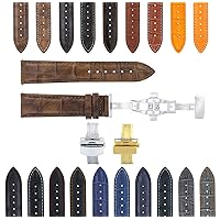 17-24mm Leather Band Strap Deployment Clasp Compatible with Zenith 3B