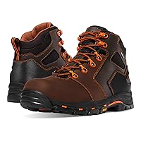 Danner Vicious 4.5” Waterproof Work Boots for Men - Full-Grain Leather with Breathable Gore-Tex Lining, Speed Lace System, and Non Slip Heeled Outsole