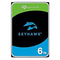 Seagate Skyhawk 6TB Video Internal Hard Drive HDD – 3.5 Inch SATA 6Gb/s 256MB Cache for DVR NVR Security Camera System with in-House Rescue Services (ST6000VXZ09/009)
