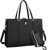 Laptop Bag for Women 15.6 Inch Leather Laptop Tote Bag Waterproof Womens Work Shoulder Bag Computer Briefcase