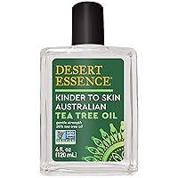 Desert Essence, Kinder to Skin 4 fl. oz. - Gluten Free - Vegan - Cruelty Free - Tea Tree Oil Solution - Water Soluble - Sensitive Skin - Insect Bites - Blemish Prone Skin