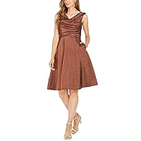 Adrianna Papell Women's Stretch Lame Party Dress