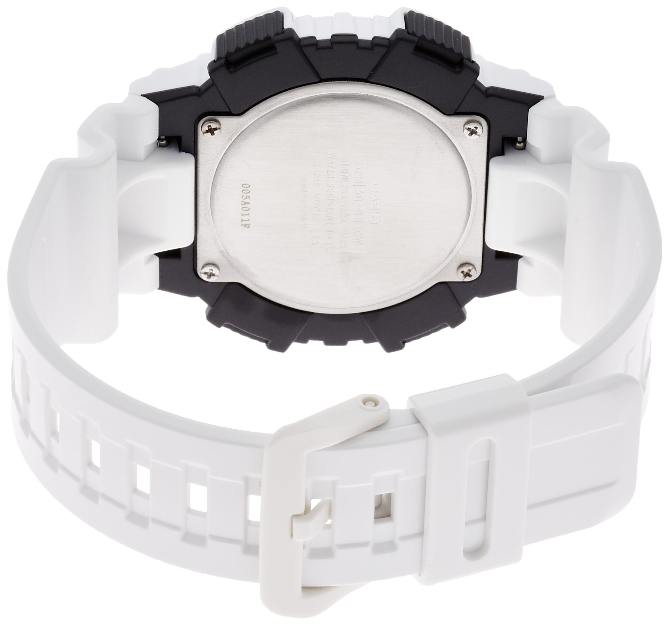 Casio Men's AQ-S810WC-7AVCF Analog-Digital Display Quartz White Watch, White/Black