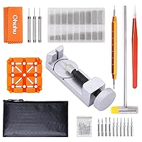 Watch Link Removal Tool Kit, Ohuhu 166PCS in 1 Watch Repair Kit, Spring Bar Tool, Watch Tool Kit, Watch Band Strap Remover with 3 Extra Pins, 4 Tips Pins, 126PCS Link Pins Christmas Gifts