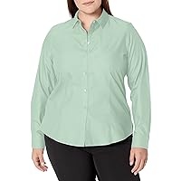 Foxcroft Women's Dianna Long Sleeve Solid Pinpoint Blouse