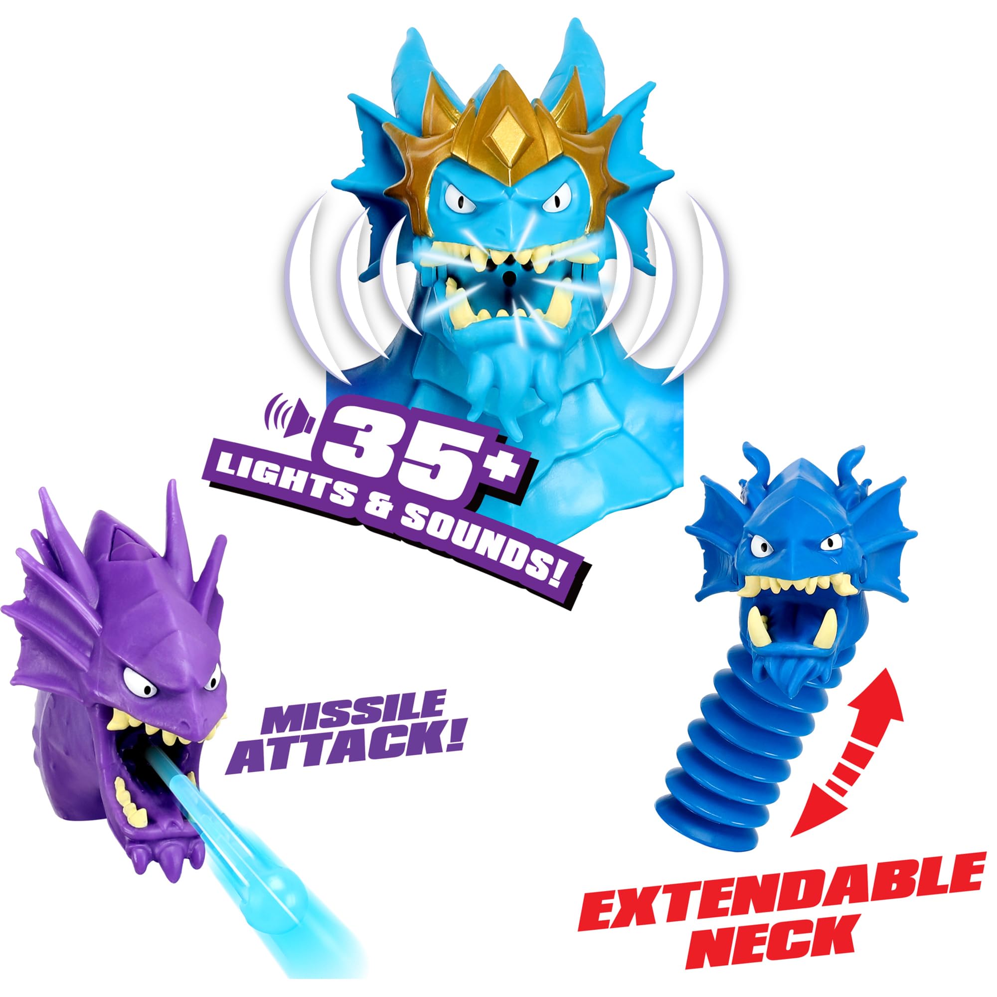 Heroes of Goo Jit Zu Deep Goo Sea King Hydra Figure with Triple Attack 3 in 1 Goo Power. Plus Light and Sound Battle Action!