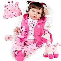 Aori Lifelike Reborn Baby Dolls - Realistic Baby Doll 22 inch Newborn Girl Doll with Feeding Toy Accessories Gift Set