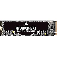 Corsair MP600 CORE XT 4TB PCIe Gen4 x4 NVMe M.2 SSD – High-Density QLC NAND – M.2 2280 – DirectStorage Compatible - Up to 5,000MB/sec – Great for PCIe 4.0 Notebooks and Desktops – Black