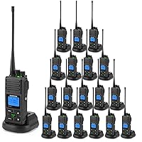 SAMCOM 2 Way Radios Walkie Talkies,Rechargeable Long Range Two Way Radio,5 Watts Programmable Commercial Handheld UHF Radios with 2 Pin Earpiece,1500mAh Battery for School Warehouse Church,19 Packs