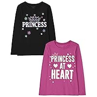 The Children's Place Baby Toddler Girls Long Sleeve Graphic T-Shirt 2-Pack