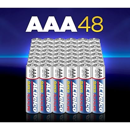 ACDelco 48-Count AAA Batteries, Maximum Power Super Alkaline Battery, 10-Year Shelf Life