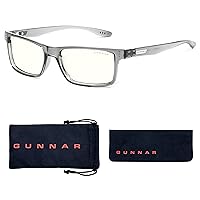 GUNNAR - Blue Light Reading Glasses - Blocks 65% Blue Light - Vertex, Gray Crystal, Clear Tint, Pwr +2.0