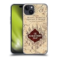 Head Case Designs Officially Licensed Harry Potter The Marauder's Map Prisoner of Azkaban II Soft Gel Case Compatible with Apple iPhone 15 Plus