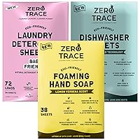 Eco-Friendly Cleaning Trio: Baby Friendly Laundry, Dishwasher, & Hand Soap - Zero Trace Sheets