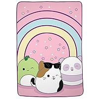 Franco Squishmallows Bedding Super Soft Plush Throw Blanket, 62 in x 90 in, Twin