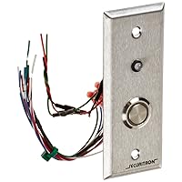 Securitron PB4LN-2 Stainless Momentary Narrow Stile, Stainless Steel, 4-Ampere
