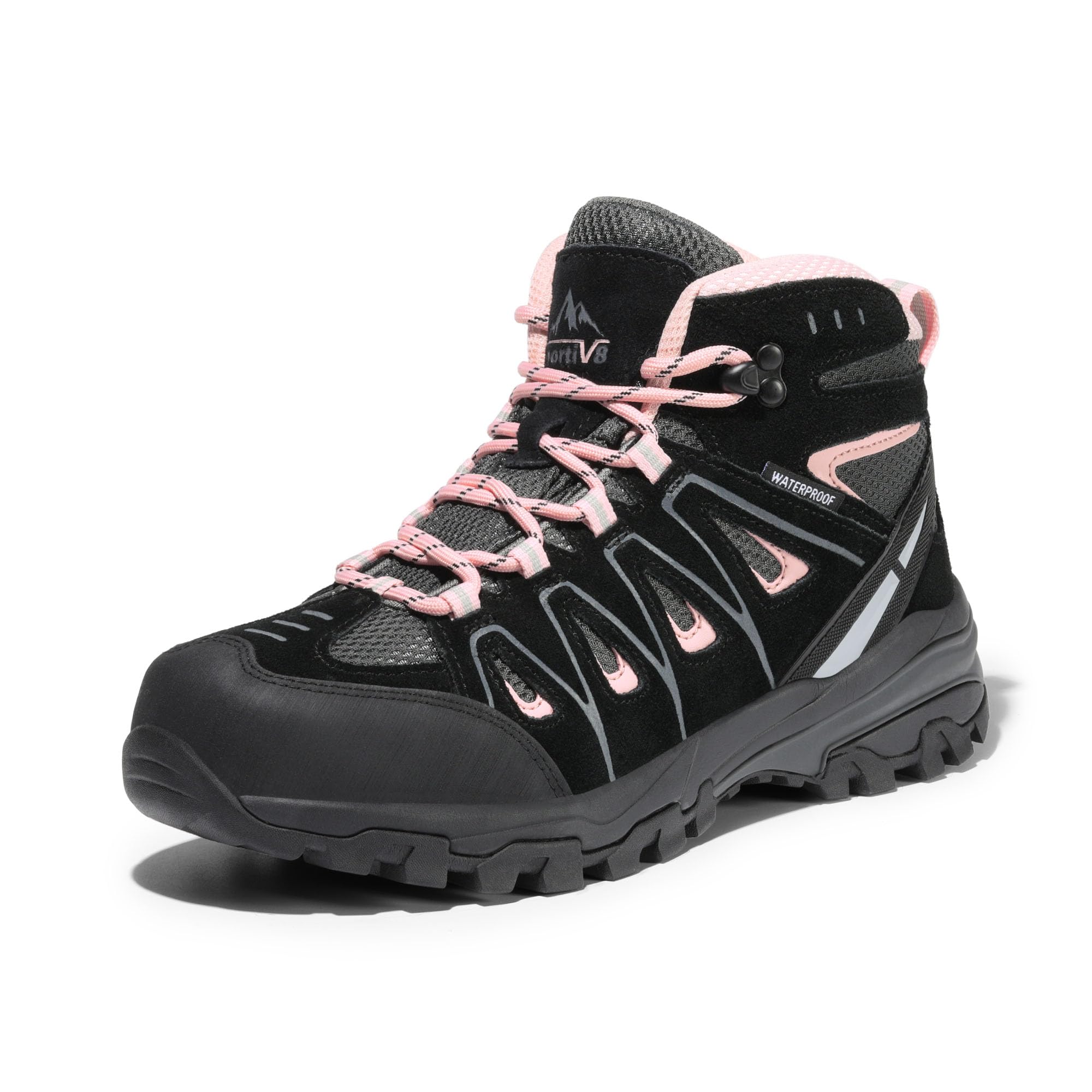 NORTIV 8 Women's Waterproof Hiking Boots Outdoor Trekking Camping Trail Hiking Boots