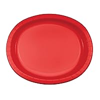 Club Pack of 96 Classic Red Disposable Paper Banquet Dinner Plates 12