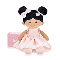 Soft Black Baby Doll for Toddlers 1-3 (16''), African American Baby Doll Girl for Birthday Gift, Leya Doll My First Christmas Rag Doll Plush Toys for Toddler Kids Infants -Butterfly Girl