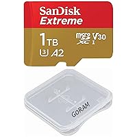 SanDisk 1TB (1 Pack) Extreme microSDXC 190MB/s UHS-I Memory Card SDSQXAV-1T00-GN6MN Bundle with (1) GoRAM Plastic Case (1TB)