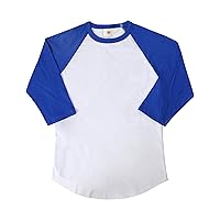 Mens 3/4 Sleeve Raglan T Shirts Baseball Jersey Casual Contrast Athletic Workout Performance Athletic Sport Tee