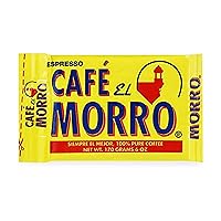 Premium Ground Coffee, Café El Morro, (6 oz), Pack of 12, Gourmet Dark Roast Espresso Coffee, Pure Ground, Vacuum Pack, Experience the Rich Taste of Puerto Rican Espresso