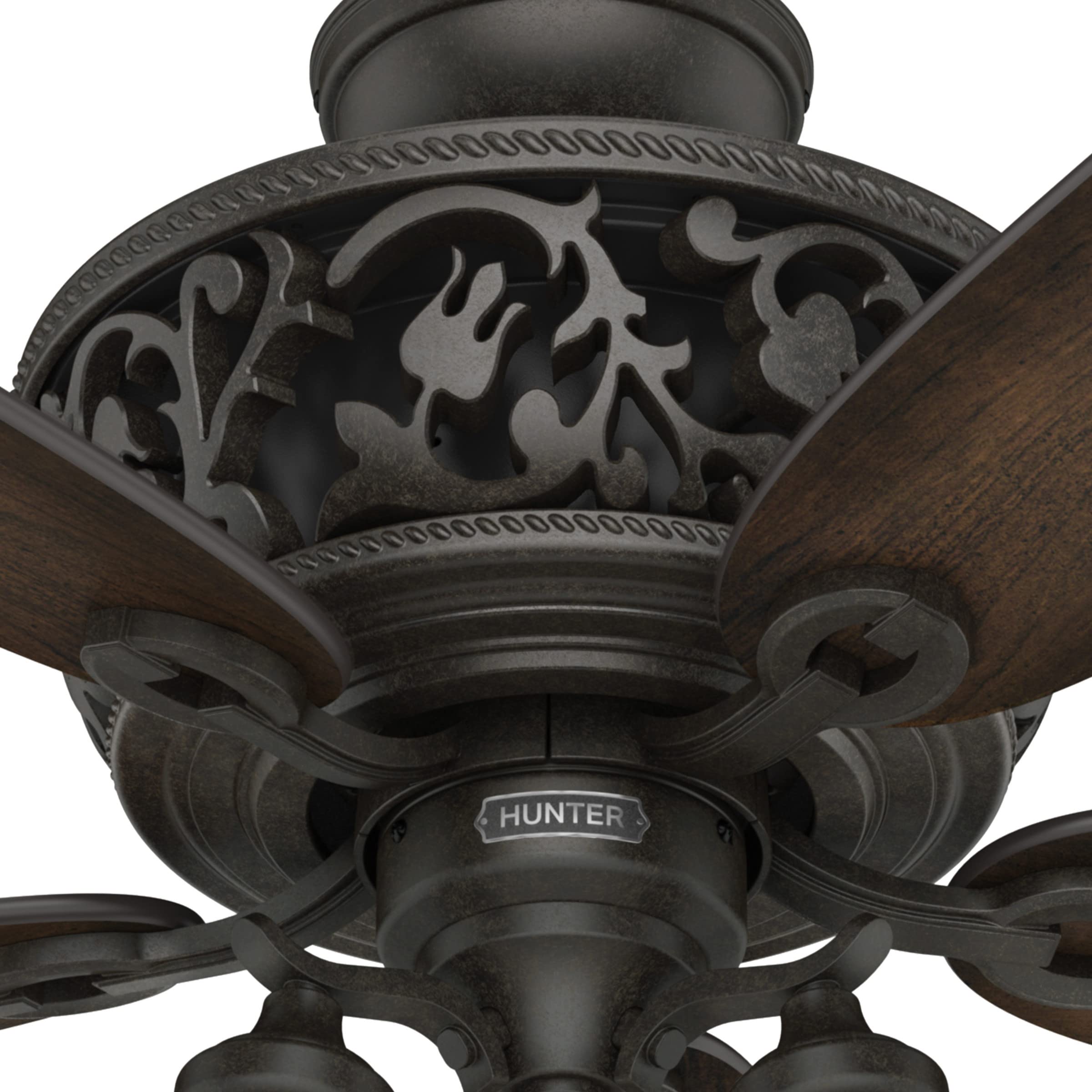 Hunter Fan Company, 59546, 54 inch Promenade Brittany Bronze Ceiling Fan with LED Light Kit and Handheld Remote