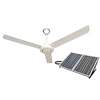 Generic Solar Ceiling Fan (56 inch) without Mounting Brackets for Solar Panel