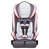 PAWPAE Hybrid 3-in-1 Booster seat, 5-Point Adjustable seat Belt with Shoulder pad and Crotch Cover, 3 with Comfortable armrests Desert Pink