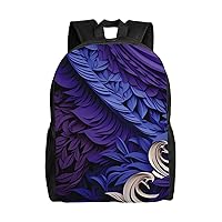 Purple Background Abstract Elements Backpack Casual Travel Daypack Lightweight Laptop Bags Laptop Backpacks For Women Men