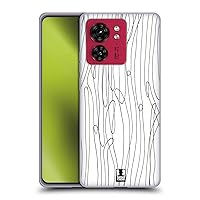 Head Case Designs Seaweeds Black and White Doodle Patterns Soft Gel Case Compatible with Motorola Moto Edge 40