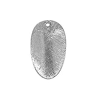 Silver Overlay Oval Leaf Shape Chip Bead BSF-239-20X10MM