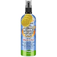 New Bitter 2 in 1 No Chew & Hot Spot Spray | Natural Anti-Chew Remedy Better Than Bitter Apple | Safe on Skin, Wounds and Most Surfaces | Made in USA (8 Fl Oz)