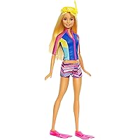 Barbie Doll with Color-Change Top, Puppy Squirt Toy and Dolphin with Sounds