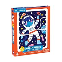 Mudpuppy I Can Be… Anything! Puzzle Sticks, 24 Double-Sided Sticks Create 6 Different Puzzles – Unique Puzzles for Kids Ages 3-6 – Puzzle Tray and Drawer Box Included, Multicolor