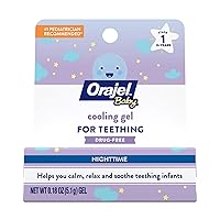 Baby Nighttime Cooling Gel for Teething, Drug-Free, 1 Pediatrician Recommended Brand for Teething, One .18oz Tube