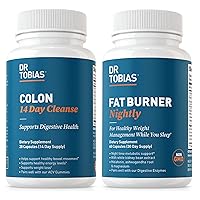 Dr. Tobias Colon 14 Day Cleanse and Fat Burner Nightly, Gut & Metabolic Support with Fiber, Herbs, Probiotics, White Kidney Bean Extract, Ashwagandha, Non-GMO