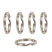 The Jewellery Store London 5 Pcs Split Rings in Nickel Free 925 Sterling Silver, Strong, Diameter 7mm