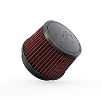 K&N Universal Clamp-On Air Intake Filter: High Performance, Premium, Washable, Replacement Filter: Flange Diameter: 4 In, Filter Height: 3.5 In, Flange Length: 0.625 In, Shape: Round Tapered, RU-2510