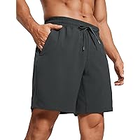 CRZ YOGA Men's Linerless Workout Shorts - 7'' Quick Dry Running Sports Athletic Gym Shorts with Pockets