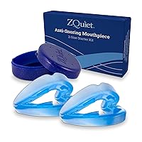 Anti-Snoring Mouthpiece, Starter Pack with 2 Sizes, Living Hinge & Open Front Design for Comfort & Easy Breathing, Blue