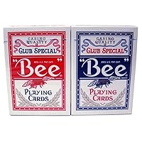 US Playing Cards Bee No. 92 Diamond Back Club Special Red/Blue 12 Decks
