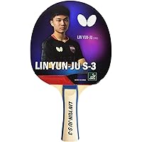 Butterfly Lin Yun-Ju 3 Shakehand Table Tennis Racket - Maximum Control for Novice Players - Lin Yun-Ju Series - Recommended for Beginning Level Players