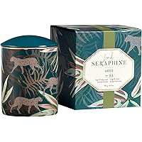 L’or de Seraphine Ares Scented Candle - Essential Oil Candle for Home, Notes of Cedarwood, Sage, and Eucalyptus, Sustainable Palm Wax, Clean, Long Lasting, Paraben-Free, 6.4oz
