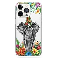 PadPadStore Elephant Phone Case Compatible with iPhone 6 Clear Flexible Silicone Africa Cover Shockproof Protector Bumper